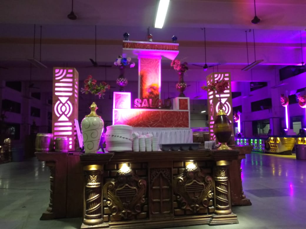 Wedding reception setup